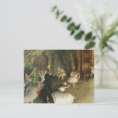 De repetitie van het ballet op het podium, Degas A Briefkaart (Staand voorkant)