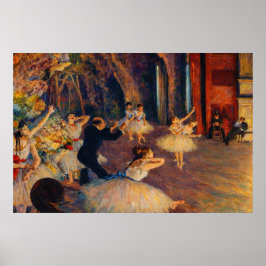 De repetitie van het ballet op het podium van Dega Poster