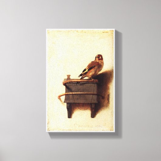 De reproductie van de Goldfinch Carel Fabritius Canvas Afdruk (Voorkant)