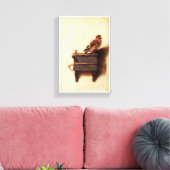 De reproductie van de Goldfinch Carel Fabritius Canvas Afdruk (Insitu (Woonkamer))
