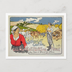 De reproductie van een poster adverteren het "Cent Briefkaart