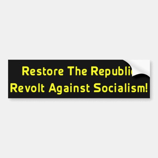 De Republic Bumpersticker herstellen (Voorkant)