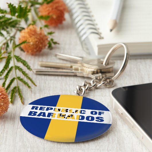 DE REPUBLIEK BARBADOS SLEUTELHANGER (Zijkant)