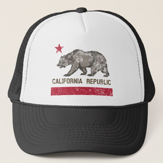 de republiek californië , in nood trucker pet (Voorkant)