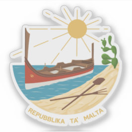 De Republiek Malta (1975-1988) Sticker