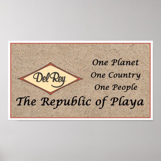 De Republiek Playa op Toes Beach Sand Poster (Voorkant)