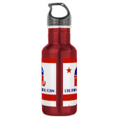 De Republikein van Californië Waterfles (Achterkant)