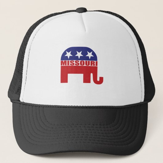 De Republikeinse Olifant van Missouri Trucker Pet (Voorkant)