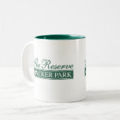 De reserve in Packer Park 2-zijdekoffie Mok (Voorkant links)