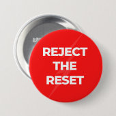 DE RESET-toets VERNIETIGEN Ronde Button 7,6 Cm (Voorkant /achterkant)