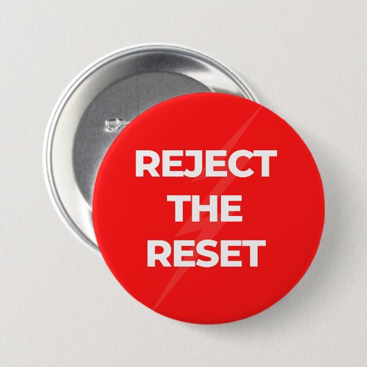 DE RESET-toets VERNIETIGEN Ronde Button 7,6 Cm (Voorkant /achterkant)