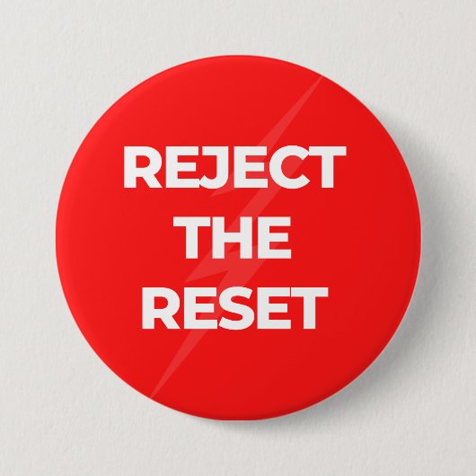 DE RESET-toets VERNIETIGEN Ronde Button 7,6 Cm (Voorkant)