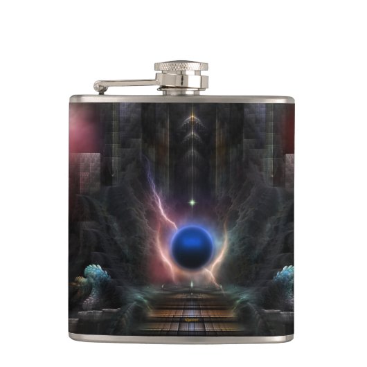 De rest van de kolf van 6 oz vinylwaterslijp met o heupfles (Voorkant)