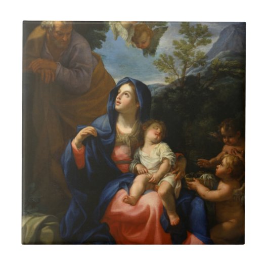 De rest van de vlucht naar Egypte Tegeltje (Voorkant)