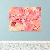 De rest van mijn leven lachen, 24 "x 18", 1,5" canvas afdruk (Insitu (Houten vloer))