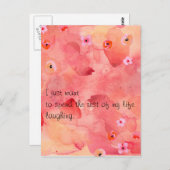 De rest van mijn leven lachen Briefkaart (Voorkant / Achterkant)