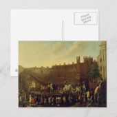 De restauratie van Charles II in Whitehall Briefkaart (Voorkant / Achterkant)