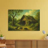 De Restauratie: Zomerbloei op de Grens Canvas Afdruk (Insitu (Woonkamer))