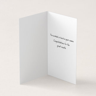 De Resultaten van het examen feliciteren Kaart