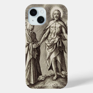 De Retreen Christus staat op een heuvel iPhone 15 Case