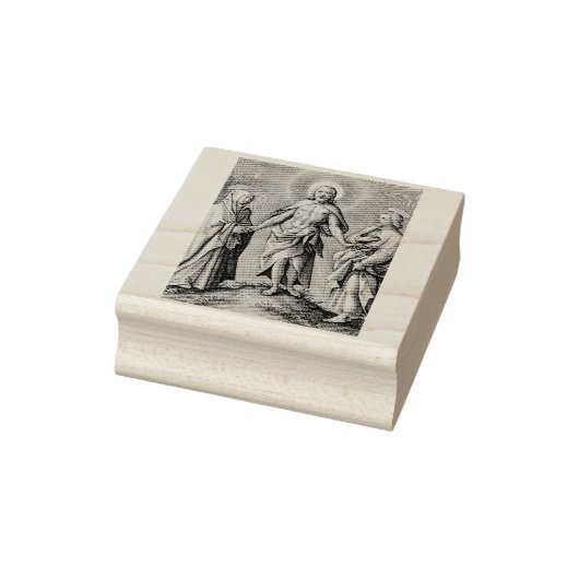 De Retreen Christus staat op een heuvel Rubberstempel (Stempel)