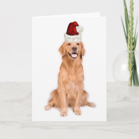 De Retriever van Dogs~Original Notecard~Golden van Feestdagen Kaart (Voorkant)