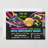 De retro Birthday party Invitation van 80 Kaart (Voorkant)