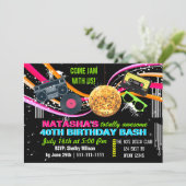 De retro Birthday party Invitation van 80 Kaart (Staand voorkant)