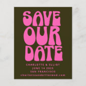 De Retro Groovy 70s van de begroting roze Groen sp (Voorkant)