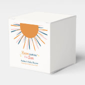 De retro is hier het Son Baby shower Bedankdoosjes (Voorkant Zijde)