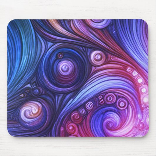 De Retro Paarse Paisley Laptop, Desktop Computer Muismat (Voorkant)