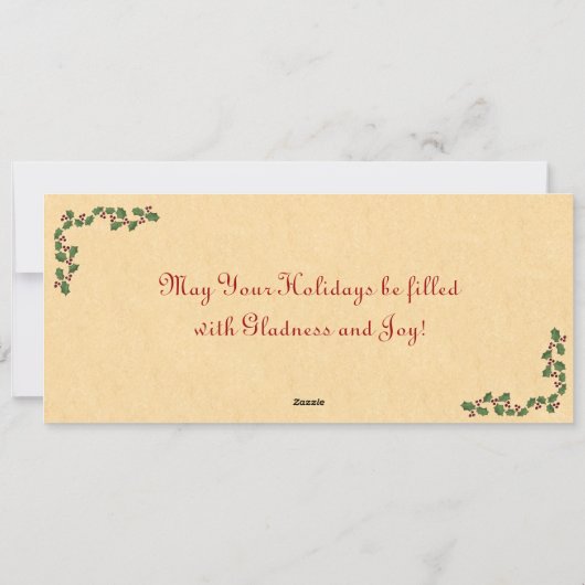 De Retro Pine-kerstkaart van 1950 Feestdagenkaart (Achterkant)