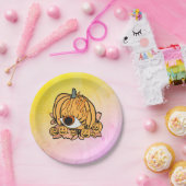 De Retro pompoen ontstoken oog Papieren Bordje (Feest)