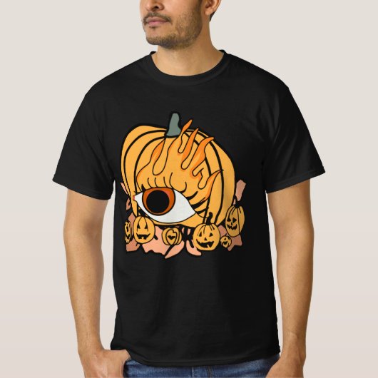 De Retro pompoen ontstoken oog T-shirt (Voorkant)