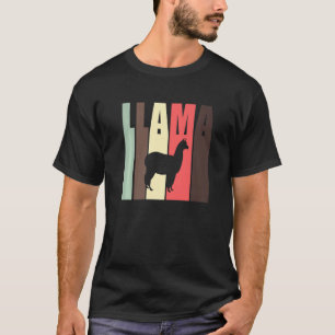 De Retro  Silhouette Llama Lama T-shirt