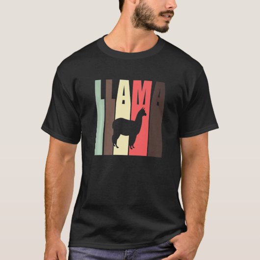 De Retro  Silhouette Llama Lama T-shirt (Voorkant)