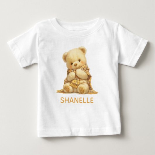 De Retro Teddy Bear Baby Shirt (Voorkant)