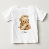 De Retro Teddybeer Baby Shirt (Voorkant)