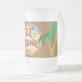 De Retro Tiki Bar-partij personaliseren Matglas Bierpul (Voorkant rechts)