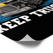 De  Retro van de vrachtwagenchauffeur zijn de Poster (Hoek)