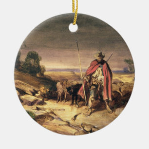 De Return of the Shepherd (pen en bruine inkt, w/c Keramisch Ornament