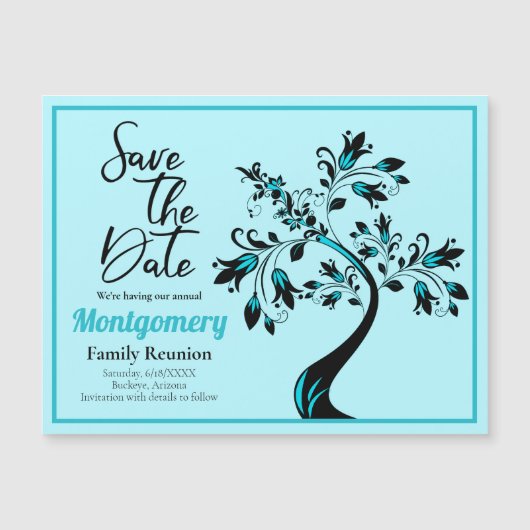 De Reünie van de familie sparen de Datum Blauwgroe (Voorkant)