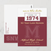 De Reunion sparen-de-Datum Aankondiging van de kla Briefkaart (Voorkant / Achterkant)