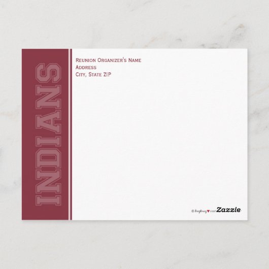 De Reunion sparen-de-Datum Aankondiging van de kla Briefkaart (Achterkant)