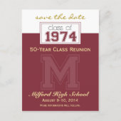 De Reunion sparen-de-Datum Aankondiging van de kla Briefkaart (Voorkant)