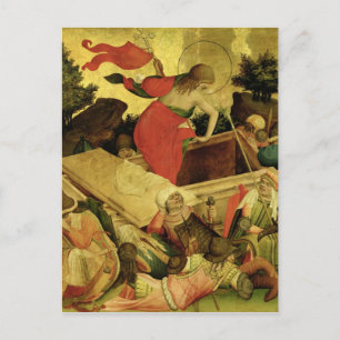 De reurrectie, panel van St. Thomas Altar Briefkaart