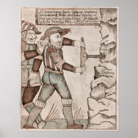 De reus Baugi, overtuigd door Odin Poster (Voorkant)