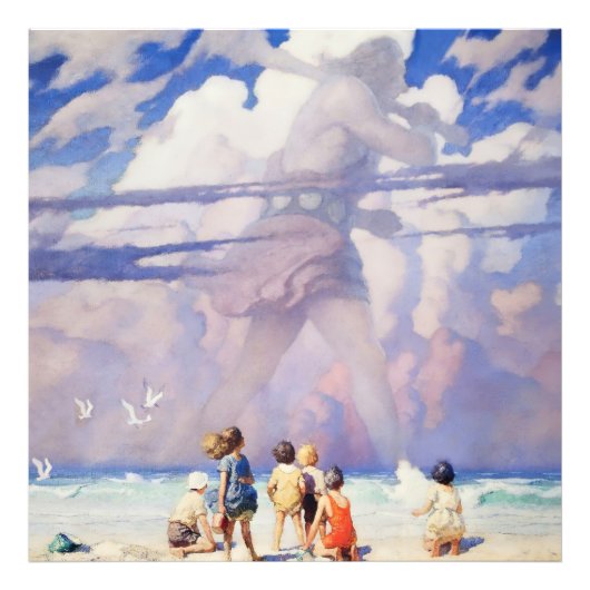 “De reus” sprookjeskunst van NC Wyeth Foto Afdruk (Voorkant)