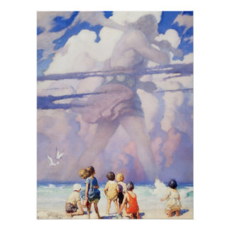 “De reus” sprookjeskunst van NC Wyeth Perfect Poster