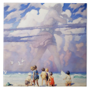 “De reus” sprookjeskunst van NC Wyeth Tegeltje